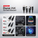 FANTECH DURALINK DL3AC USB To USB-C Braided Cable – 1M, Durable & Fast Charging