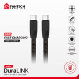 FANTECH DURALINK DL3CC USB-C To USB-C Braided Cable – 1M, Durable & Fast Charging