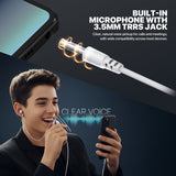 FANTECH ES220 LINKPODS Wired In‑Ear Headphones with Mic, 10mm Drivers, 3.5mm TRRS, Noise-Isolating, Deep Bass