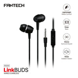 FANTECH ES220 LINKPODS Wired In‑Ear Headphones with Mic, 10mm Drivers, 3.5mm TRRS, Noise-Isolating, Deep Bass