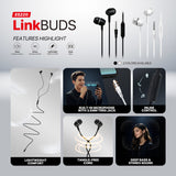 FANTECH ES220 LINKPODS Wired In‑Ear Headphones with Mic, 10mm Drivers, 3.5mm TRRS, Noise-Isolating, Deep Bass