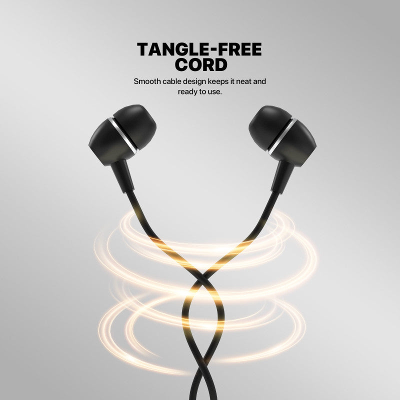 FANTECH ES220 LINKPODS Wired In‑Ear Headphones with Mic, 10mm Drivers, 3.5mm TRRS, Noise-Isolating, Deep Bass
