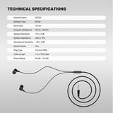 FANTECH ES220 LINKPODS Wired In‑Ear Headphones with Mic, 10mm Drivers, 3.5mm TRRS, Noise-Isolating, Deep Bass