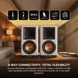 FANTECH Finecoustic Hako Studio 302 100W Stereo Speakers, Bluetooth 5.3, Wood Cabinet, 6-Way Input