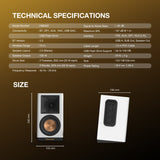 FANTECH Finecoustic Hako Studio 302 100W Stereo Speakers, Bluetooth 5.3, Wood Cabinet, 6-Way Input