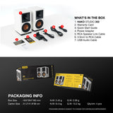 FANTECH Finecoustic Hako Studio 302 100W Stereo Speakers, Bluetooth 5.3, Wood Cabinet, 6-Way Input