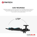 Fantech GC191 Ergonomic & Durable Gaming Chair with 2D Armrests, Extreme Stability Metal Base and Class-4 Hydraulic Pistons Red