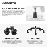 Fantech GC191 Ergonomic & Durable Gaming Chair with 2D Armrests, Extreme Stability Metal Base and Class-4 Hydraulic Pistons Red