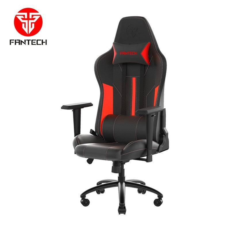 Fantech GC191 Ergonomic & Durable Gaming Chair with 2D Armrests, Extreme Stability Metal Base and Class-4 Hydraulic Pistons Red