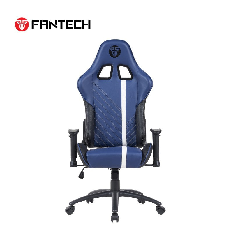 Fantech GC194 Ergonomic Gaming Chair with 2D Armrests, Extreme Stability Metal Base Blue