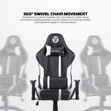 Fantech GC194 Ergonomic Gaming Chair with 2D Armrests, Extreme Stability Metal Base Blue