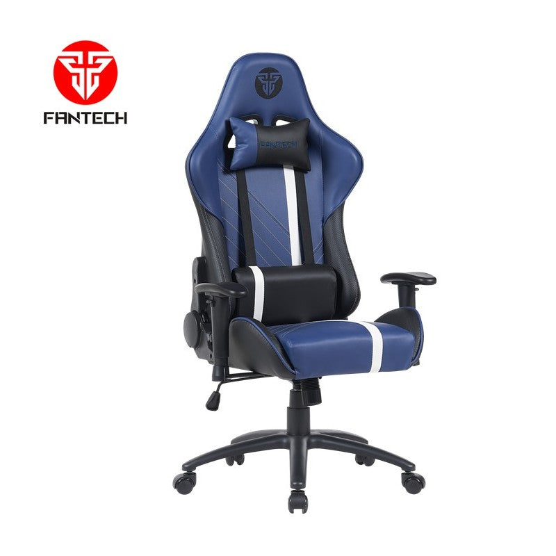 Fantech GC194 Ergonomic Gaming Chair with 2D Armrests, Extreme Stability Metal Base Blue