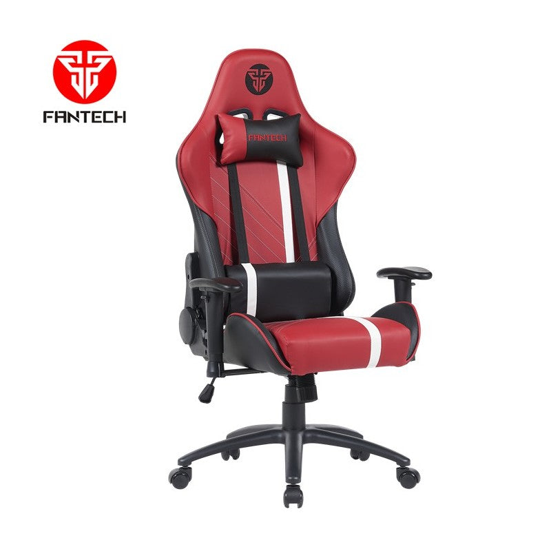 Fantech GC194 Ergonomic Gaming Chair with 2D Armrests, Extreme Stability Metal Base Red