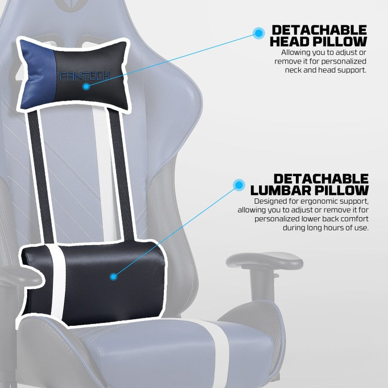 Fantech GC194 Ergonomic Gaming Chair with 2D Armrests, Extreme Stability Metal Base Red