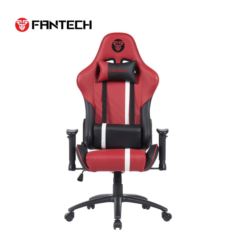 Fantech GC194 Ergonomic Gaming Chair with 2D Armrests, Extreme Stability Metal Base Red