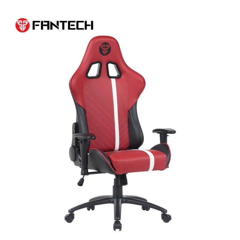 Fantech GC194 Ergonomic Gaming Chair with 2D Armrests, Extreme Stability Metal Base Red
