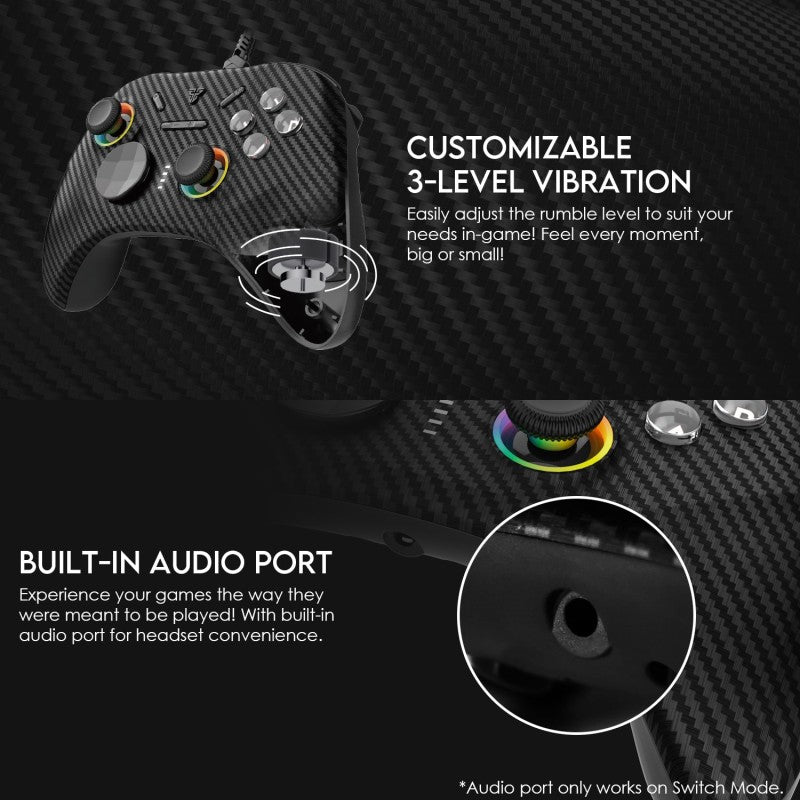 Fantech GP15 VEGA: USB Wired Gaming Controller, 12buttons with 4 Lightning Effect