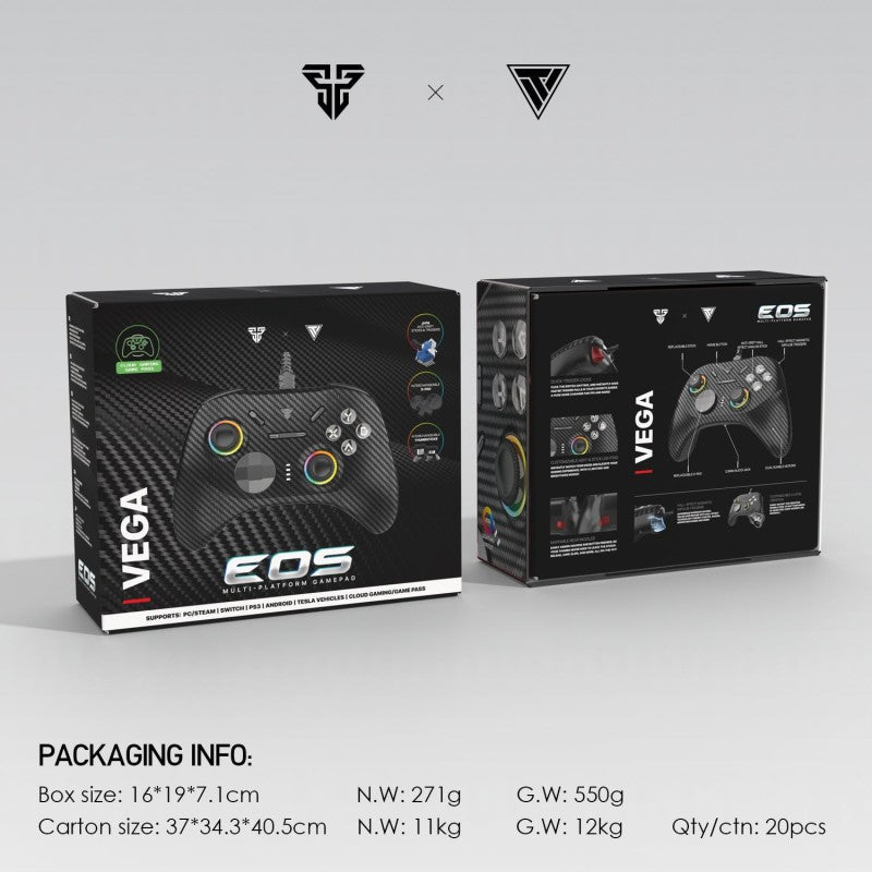 Fantech GP15 VEGA: USB Wired Gaming Controller, 12buttons with 4 Lightning Effect