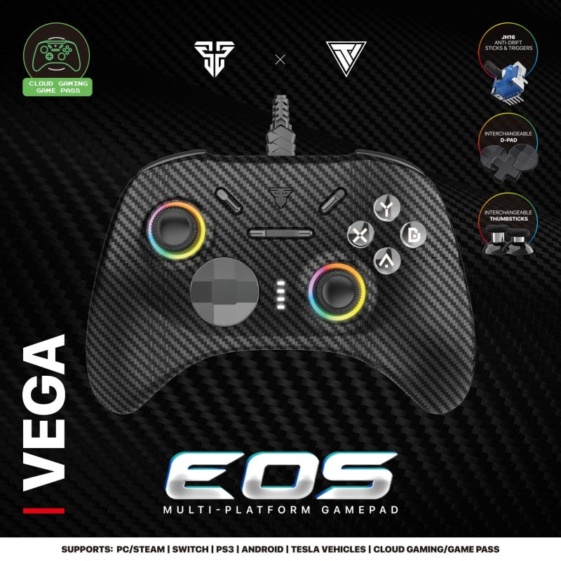Fantech GP15 VEGA: USB Wired Gaming Controller, 12buttons with 4 Lightning Effect