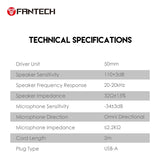 Fantech HG28 PORTAL, USB 7.1 Virtual surround sound Gaming Headset With RGB lighting