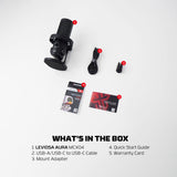 Fantech Leviosa Aura MCX04 USB Condenser Microphone | RGB & ENC Ideal for streamers, YouTubers, gaming, podcasts & recording
