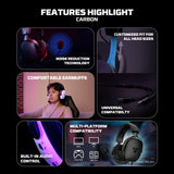 FANTECH MH92 CARBON Immersive Audio Gaming Headset, Crystal-Clear Noise Canceling Mic