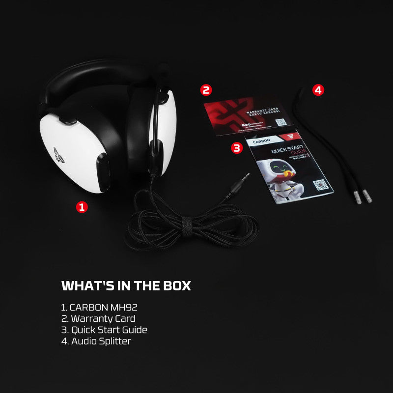 FANTECH MH92 CARBON Immersive Audio Gaming Headset, Crystal-Clear Noise Canceling Mic