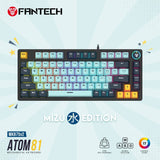 Fantech MIZU Edition MK875V2 - ATOM81, Pro Wired Mechanical Keyboard with RGB Lighting Sky Blue