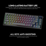 Fantech MK858 MAXFIT67, 3 Modes: Bluetooth, Wireless & Wired, Rechargeable Built-in Battery, Modular Mechanical Gaming Keyboard