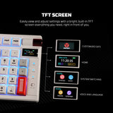 FANTECH MK918 ATOM PRO97, 3 Modes: Bluetooth, Wireless & Wired, Built-in Battery, Mechanical Gaming Keyboard