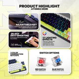 Fantech MORI Edition MK874V2 - ATOM63, Pro Wired Mechanical Keyboard with RGB Lighting Blue