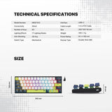 Fantech MORI Edition MK874V2 - ATOM63, Pro Wired Mechanical Keyboard with RGB Lighting White