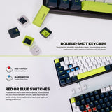 Fantech MORI Edition MK877S - ATOM87S, Pro Wired Mechanical Keyboard with RGB Lighting White