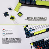 Fantech MORI Edition MK878S - ATOM104S, Pro Wired Mechanical Keyboard with RGB Lighting White