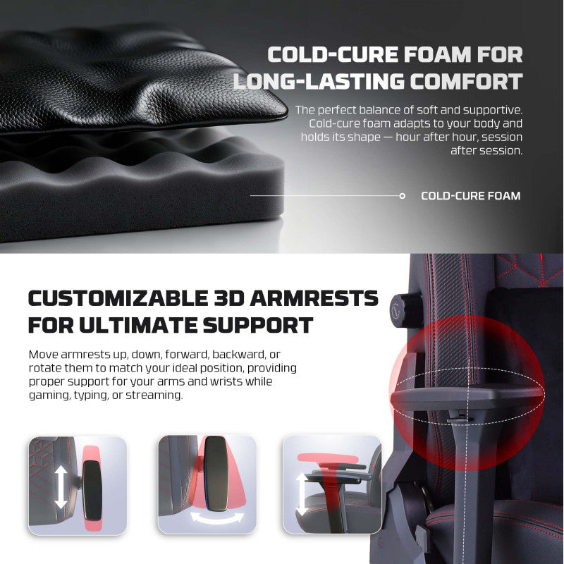 FANTECH NeoArc Pro GC284P Luxury PU Leather, Magnetic Memory Foam & Lumbar Support, Ultimate Comfort Fully Adjustable Features