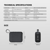 FANTECH NERABOX BS153 Wireless Speaker Bluetooth 5.4, 5W RMS, TWS Mode, USB & TF Card Support, Built-in Battery