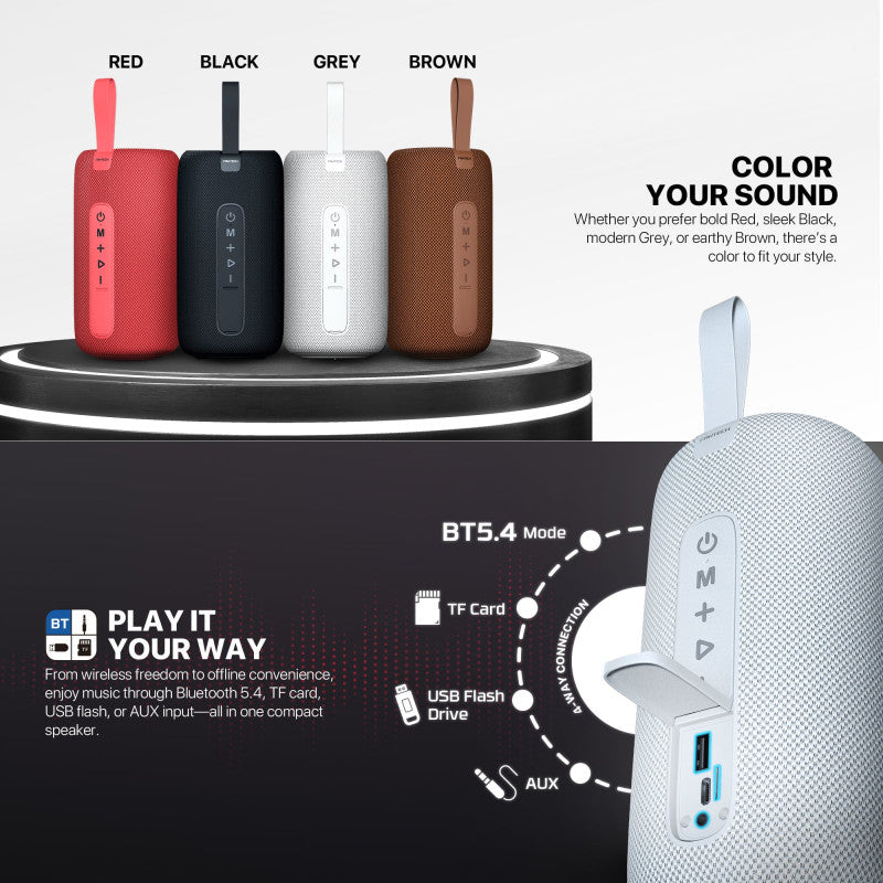 FANTECH NERABOX BS159 Wireless Speaker Bluetooth 5.4, 10W RMS, TWS Mode, USB, AUX & TF Support, Built-in Battery