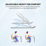 FANTECH NS11 Portable Aluminum Laptop Stand – Adjustable Height & Angle, Fits Up to 15.6" Laptops, Free Pouch Included