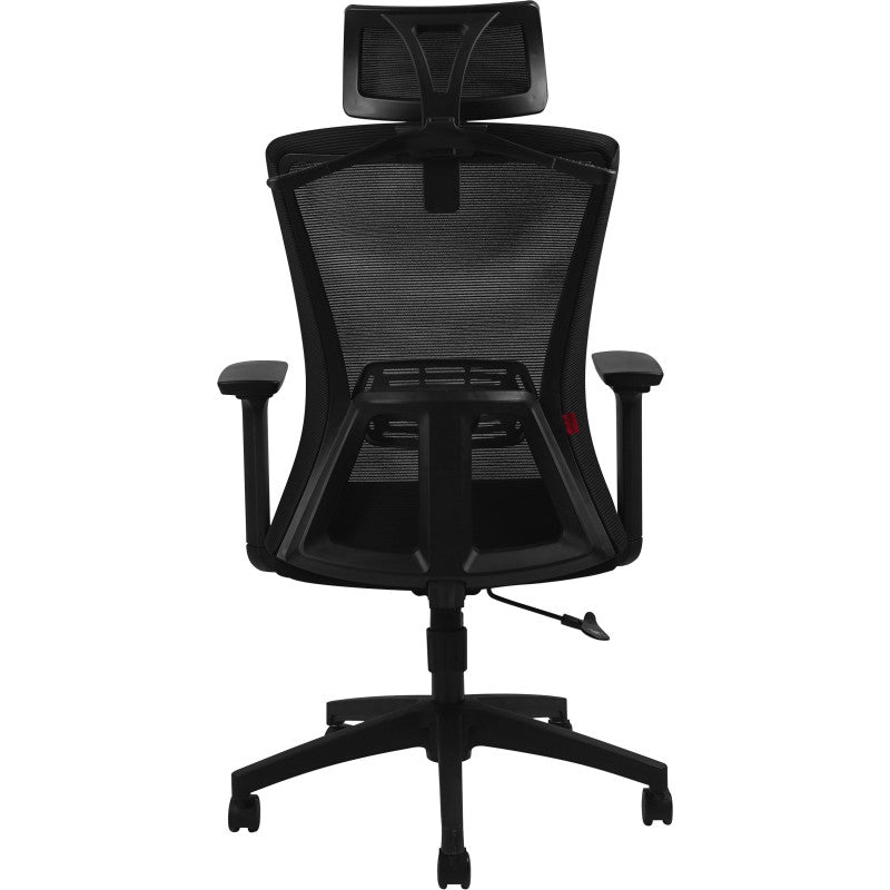 Fantech OC-A258SV2: Ergonomic & Heavy-Duty Office Chair with Lumbar Support, Adjustable Headrest & Built-in Jacket Holder Black