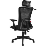 Fantech OC-A258SV2: Ergonomic & Heavy-Duty Office Chair with Lumbar Support, Adjustable Headrest & Built-in Jacket Holder Black