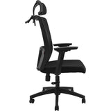 Fantech OC-A258SV2: Ergonomic & Heavy-Duty Office Chair with Lumbar Support, Adjustable Headrest & Built-in Jacket Holder Black