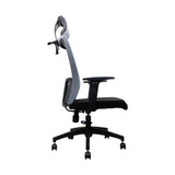 Fantech OC-A258SV2: Ergonomic & Heavy-Duty Office Chair with Lumbar Support, Adjustable Headrest & Built-in Jacket Holder Grey