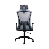 Fantech OC-A258SV2: Ergonomic & Heavy-Duty Office Chair with Lumbar Support, Adjustable Headrest & Built-in Jacket Holder Grey