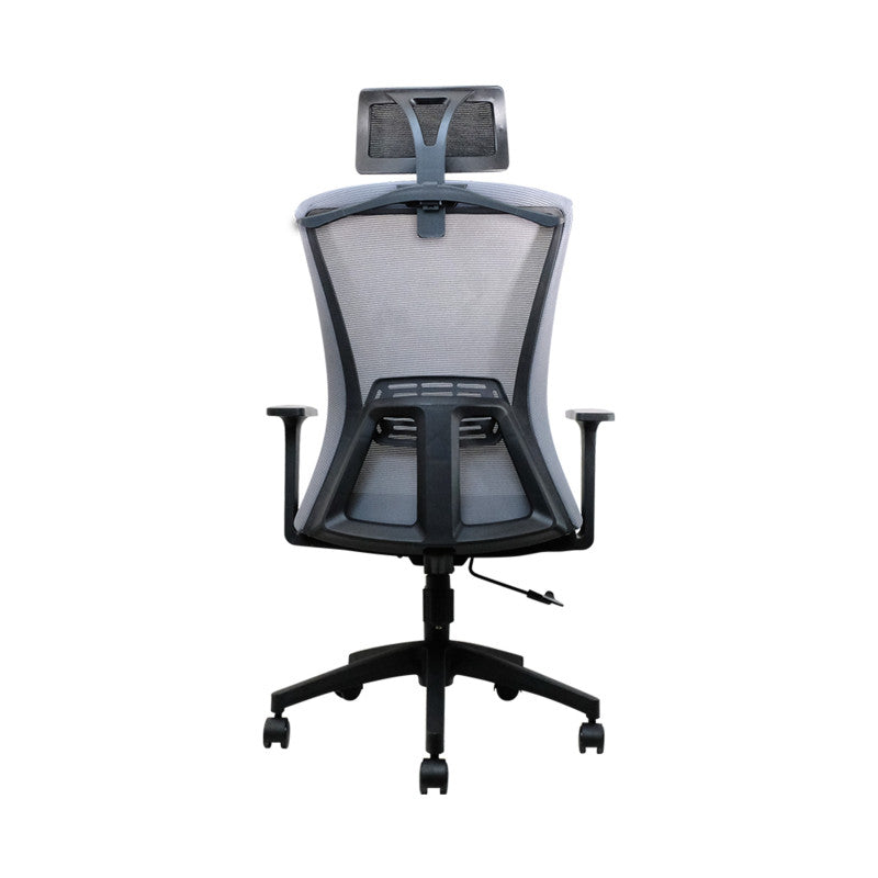 Fantech OC-A258SV2: Ergonomic & Heavy-Duty Office Chair with Lumbar Support, Adjustable Headrest & Built-in Jacket Holder Grey