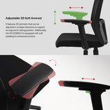 Fantech OC-A258SV2: Ergonomic & Heavy-Duty Office Chair with Lumbar Support, Adjustable Headrest & Built-in Jacket Holder White