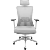 Fantech OC-A258SV2: Ergonomic & Heavy-Duty Office Chair with Lumbar Support, Adjustable Headrest & Built-in Jacket Holder White