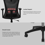 Fantech OC-A258SV2: Ergonomic & Heavy-Duty Office Chair with Lumbar Support, Adjustable Headrest & Built-in Jacket Holder White