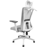 Fantech OC-A258SV2: Ergonomic & Heavy-Duty Office Chair with Lumbar Support, Adjustable Headrest & Built-in Jacket Holder White