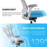 Fantech OC1 PRO Professional Ergonomic Chair for All-Day Work Comfort Gray