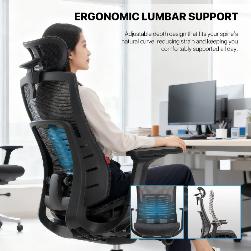 Fantech OC1 PRO Professional Ergonomic Chair for All-Day Work Comfort Gray